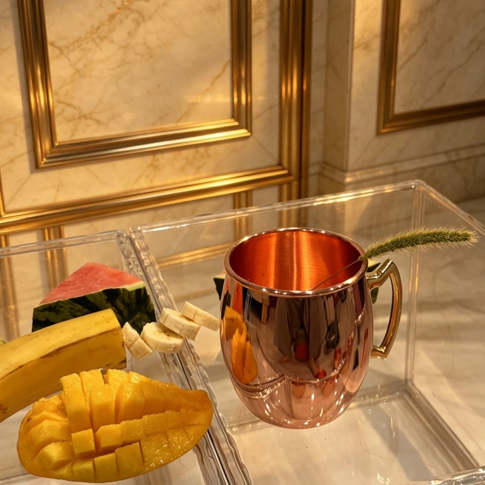 400-550ML Copper Plated Mug Durable Coppery Beer Mugs Coffee/Milk Cup Copper Cocktail Whiskey Glass Drinkware Bar Accessories