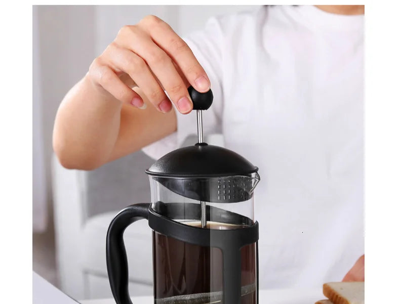 High-capacity 1L Share Coffee French Press Coffe Filter Coffee House Home Office Cafe Barista Tool Coffeepot Cold Brew Tea Maker