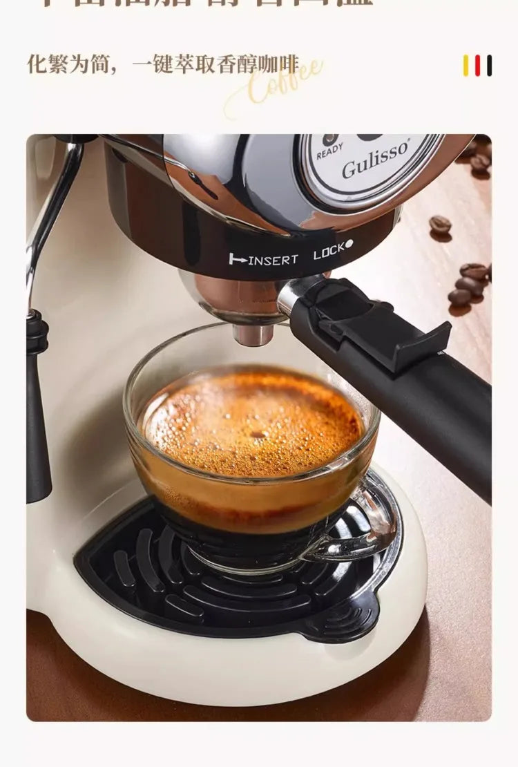 220V German Italian Semi Auto Espresso Coffee Machine Compact Home Office Mini American Brewer All in One BC